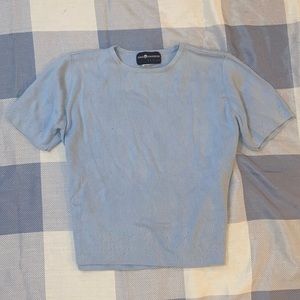 Light blue short sleeve sweater